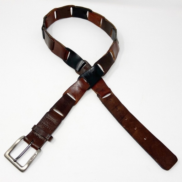 GUESS | Browns & Black Leather Belt - Picture 14 of 15